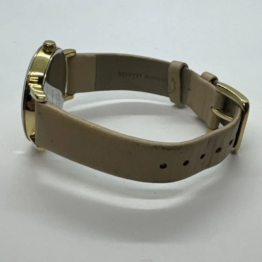 Kate Spade New York Metro 0073 Women's Beige Leather Analog Dial Watch JNA463